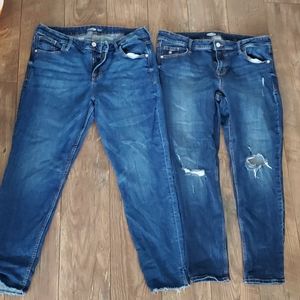 2 pairs size 14 old navy Rockstar jeans